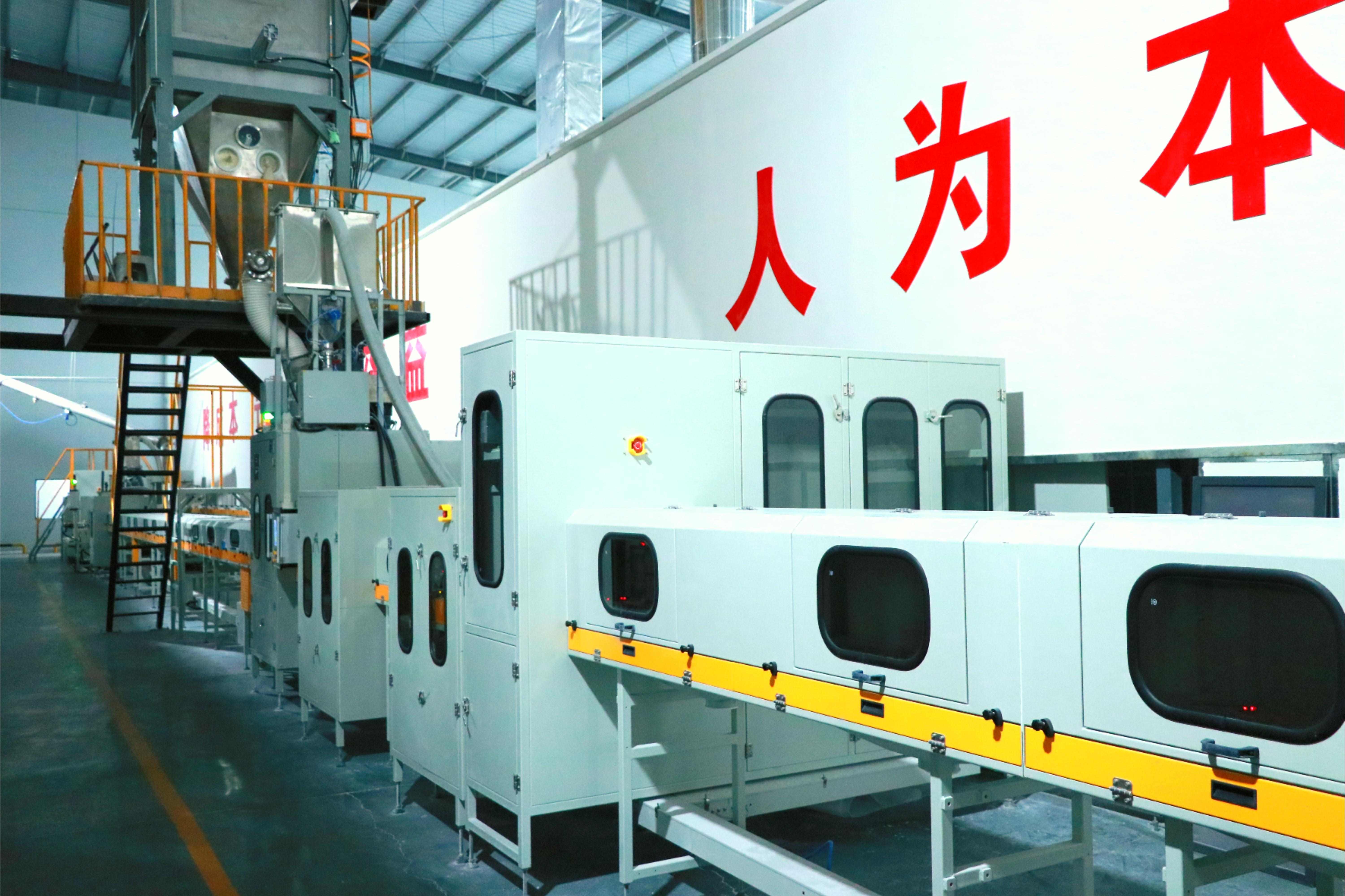 四列雙層電加熱輥道窯生產(chǎn)線